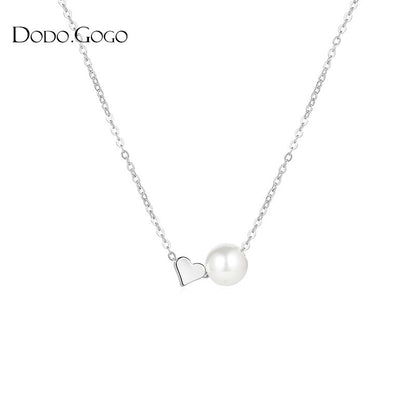 DODOGOGOシンプルハートパールネックレス女性贅沢高級感2024新作ネックレス
