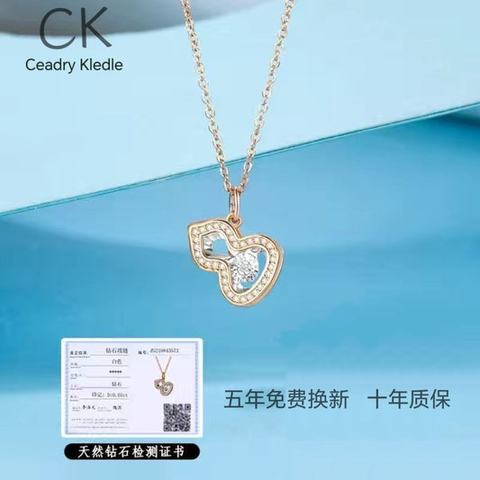 Ceadry kledle 18k金ダイヤネックレス女性新型デザイン感鎖骨チェーン高級感ギフト