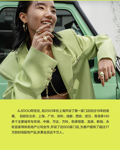 AJIDOU乙女の組み合わせパールフラワーリング柔らかでエレガントな指輪贈り物