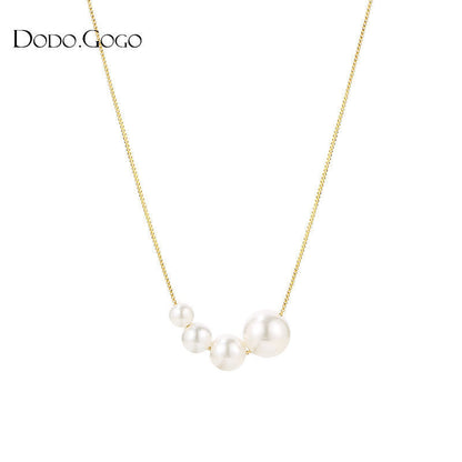 DODOGOGO真珠のネックレス女性高級感首鎖簡約鎖骨チェーン