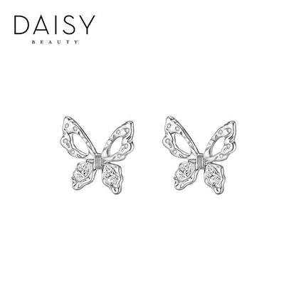 DAISY BEAUTY蝶のピアス女性S925純銀ins韓系オリジナル耳飾り
