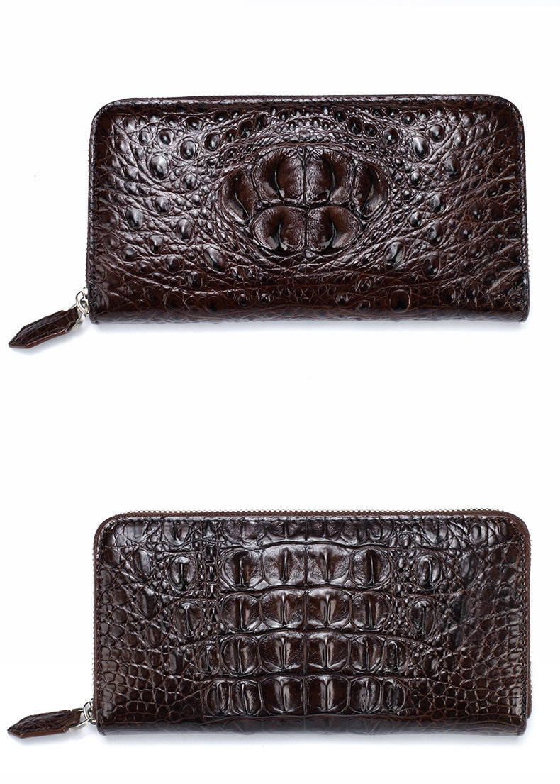 Siamese crocodile leather genuine leather long wallet business high quality wallet handbag wallet 