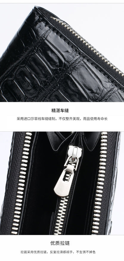 Siamese crocodile leather genuine leather long wallet business high quality wallet handbag wallet 