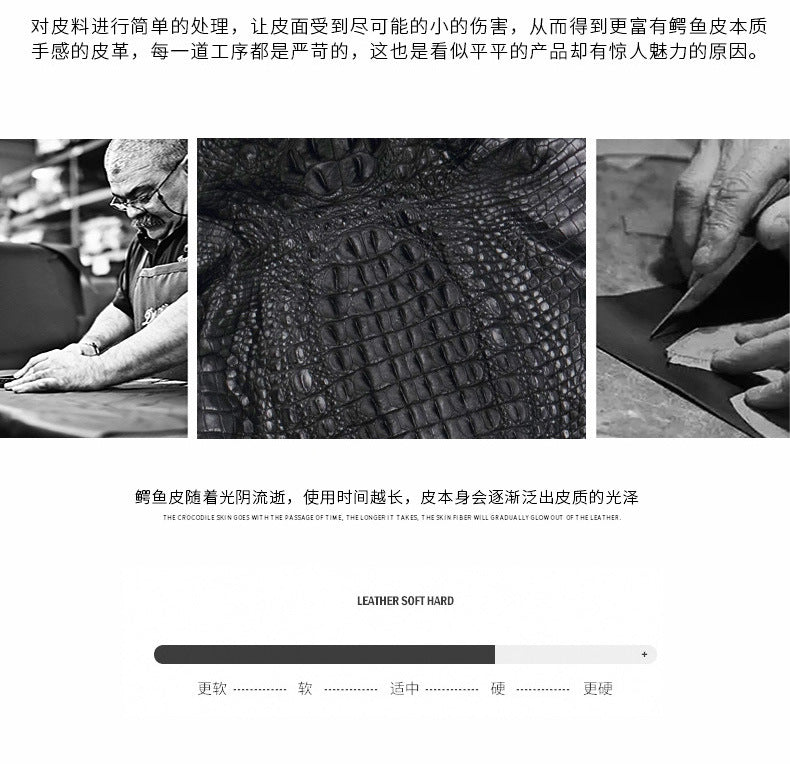 Siamese Crocodile Skin Men's Wallet Genuine Leather Wallet Popular Stylish Handbag 