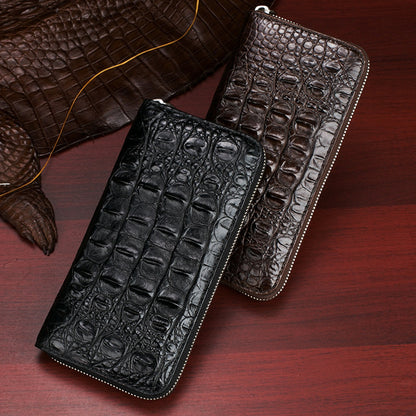 Siamese crocodile skin men's long wallet genuine leather wallet large capacity wallet 