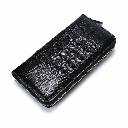 Siamese crocodile skin long wallet genuine leather wallet zipper high quality wallet handbag 