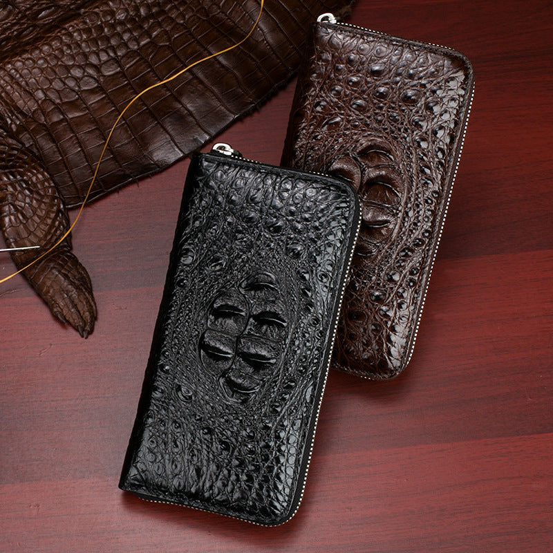 Siamese crocodile leather genuine leather long wallet business high quality wallet handbag wallet 