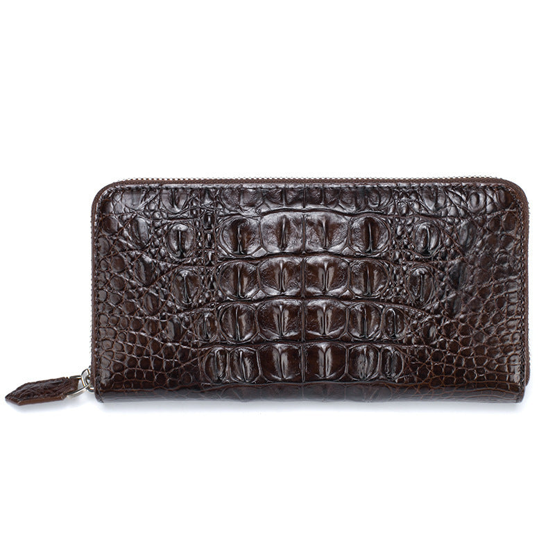 Siamese crocodile skin men's long wallet genuine leather wallet large capacity wallet 