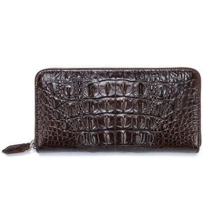 Siamese crocodile skin men's long wallet genuine leather wallet large capacity wallet 