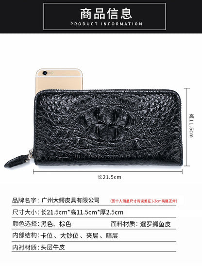 Siamese crocodile leather genuine leather long wallet business high quality wallet handbag wallet 