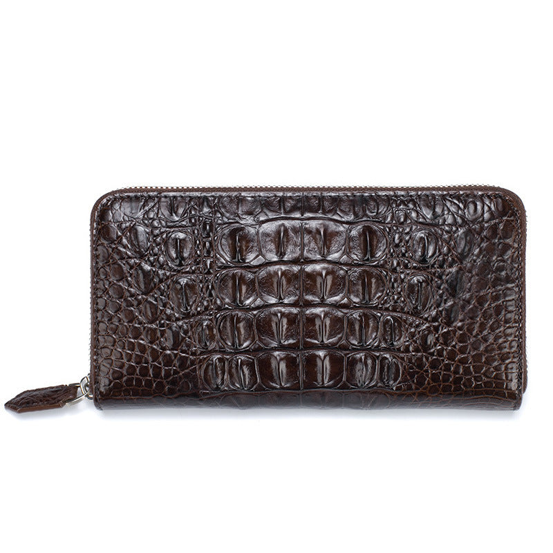 Siamese crocodile skin long wallet genuine leather wallet zipper high quality wallet handbag 