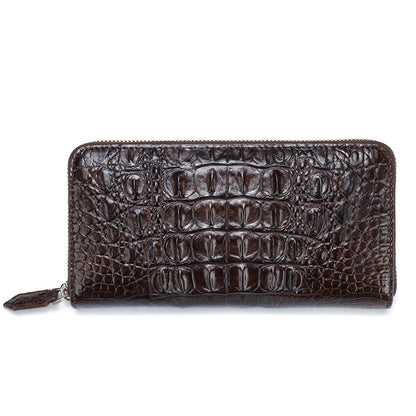 Siamese crocodile skin long wallet genuine leather wallet zipper high quality wallet handbag 