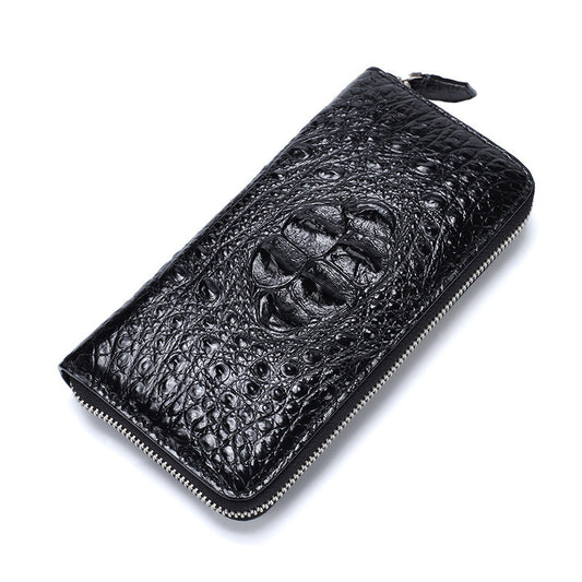 Siamese Crocodile Skin Men's Wallet Genuine Leather Wallet Popular Stylish Handbag 