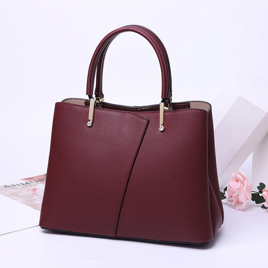 Genuine leather bag ladies fashion handbag shoulder bag crossbody bag temperament commuting OL