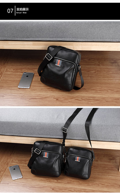 メンズショルダーバッグ牛皮本革製 多機能 カジュアル大容量ファッション 斜めがけバッグ