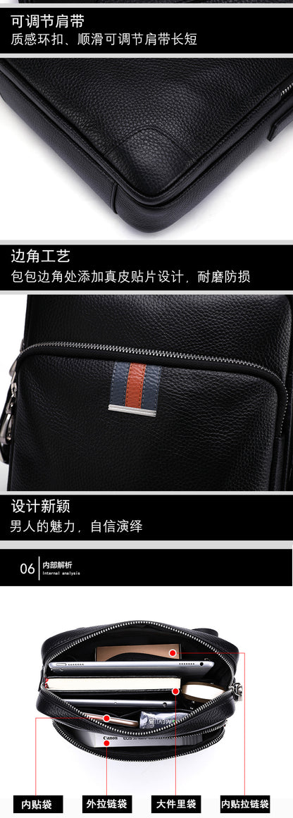 メンズショルダーバッグ牛皮本革製 多機能 カジュアル大容量ファッション 斜めがけバッグ