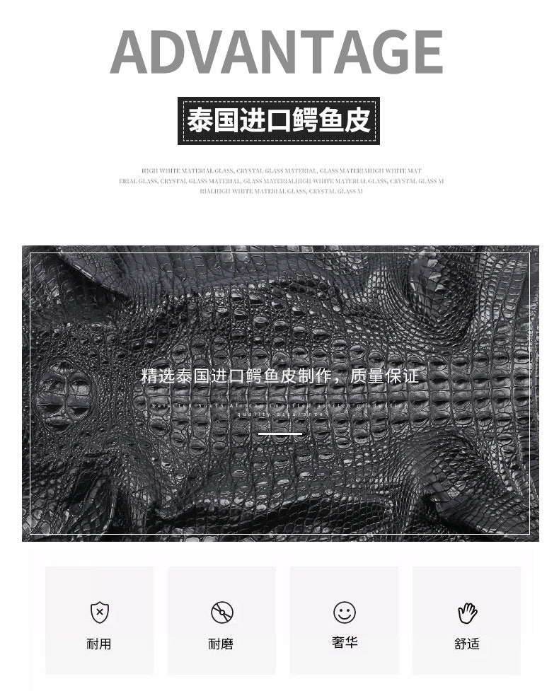 シャムワニ皮本革製メンズショルダーバッグビジネスカジュアル斜めがけバッグハンドバッグ