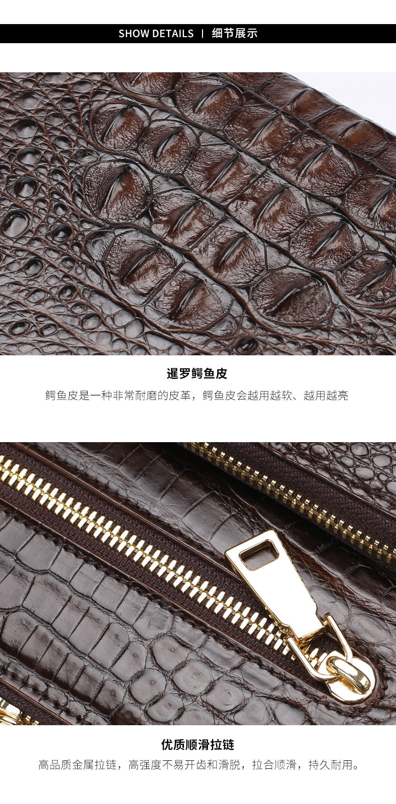 シャムワニ皮本革製メンズショルダーバッグビジネスカジュアル斜めがけバッグハンドバッグ