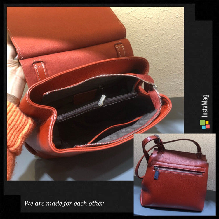 牛革カバーバッグ女性ショルダーバッグカメラポケットケースバッグ本革女性バッグファッション