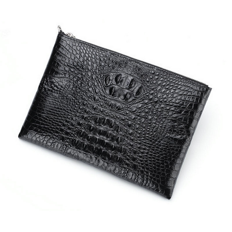 Siamese crocodile skin men's bag genuine leather handbag casual business use 