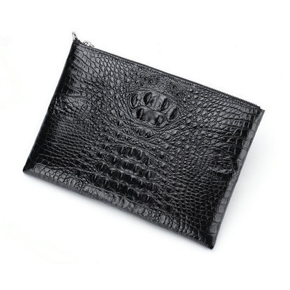 Siamese crocodile skin men's bag genuine leather handbag casual business use 