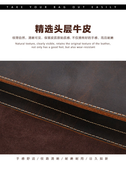 メンズショルダーバッグ 牛皮本革製 高品質 ヴィンテージ 大容量 男性斜めがけバッグ ブリーフケース