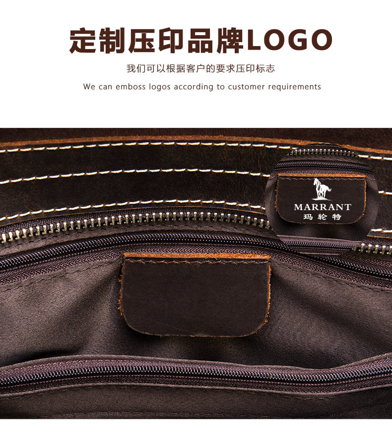 メンズショルダーバッグ 牛皮本革製 高品質 ヴィンテージ 大容量 男性斜めがけバッグ ブリーフケース