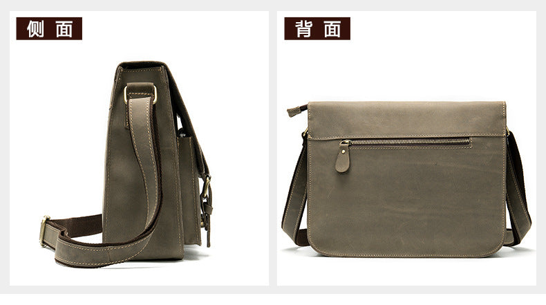 メンズショルダーバッグ 牛皮本革製 高品質 ヴィンテージ 大容量 男性斜めがけバッグ ブリーフケース