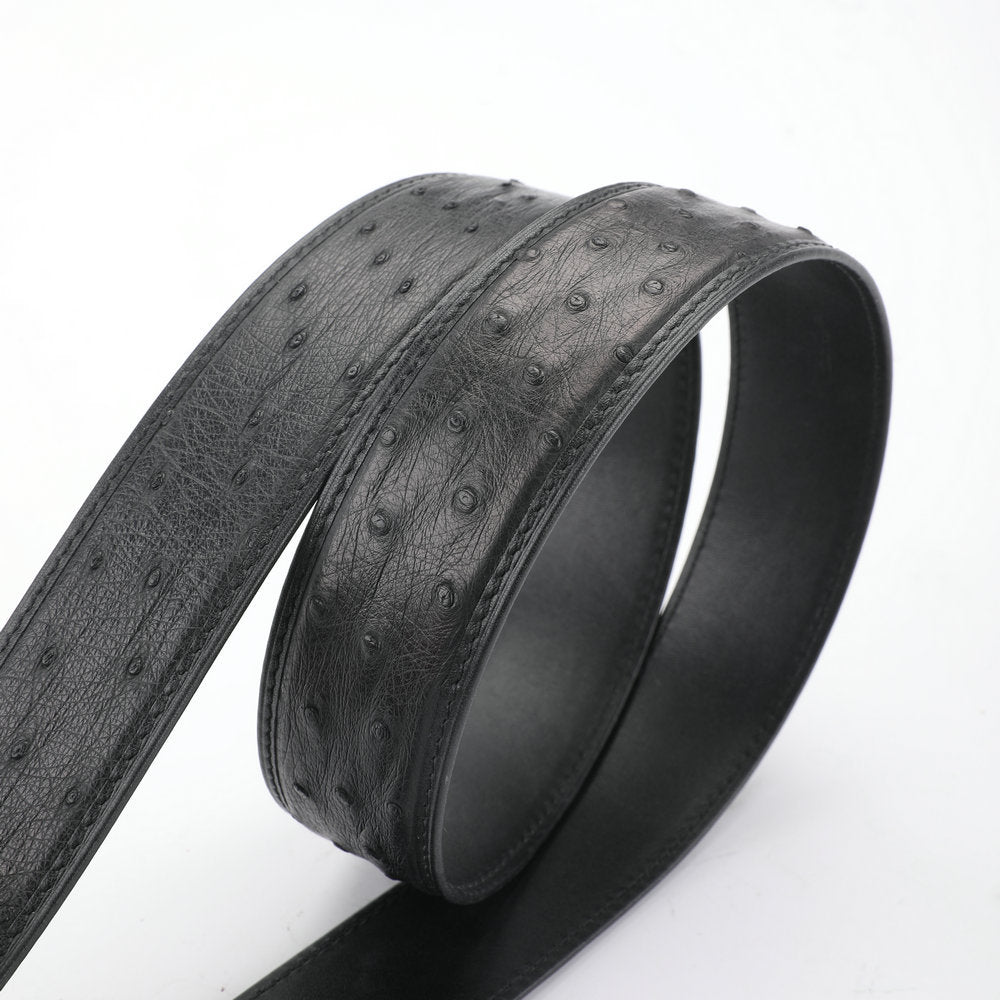 南アフリカ ダチョウの皮 本革製 メンズベルト高品質男性ベルト