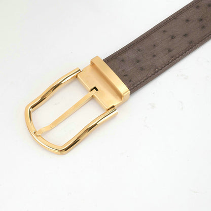 メンズベルト南アフリカ ダチョウの皮 本革製 高品質 おしゃれカジュアル男性用ベルト