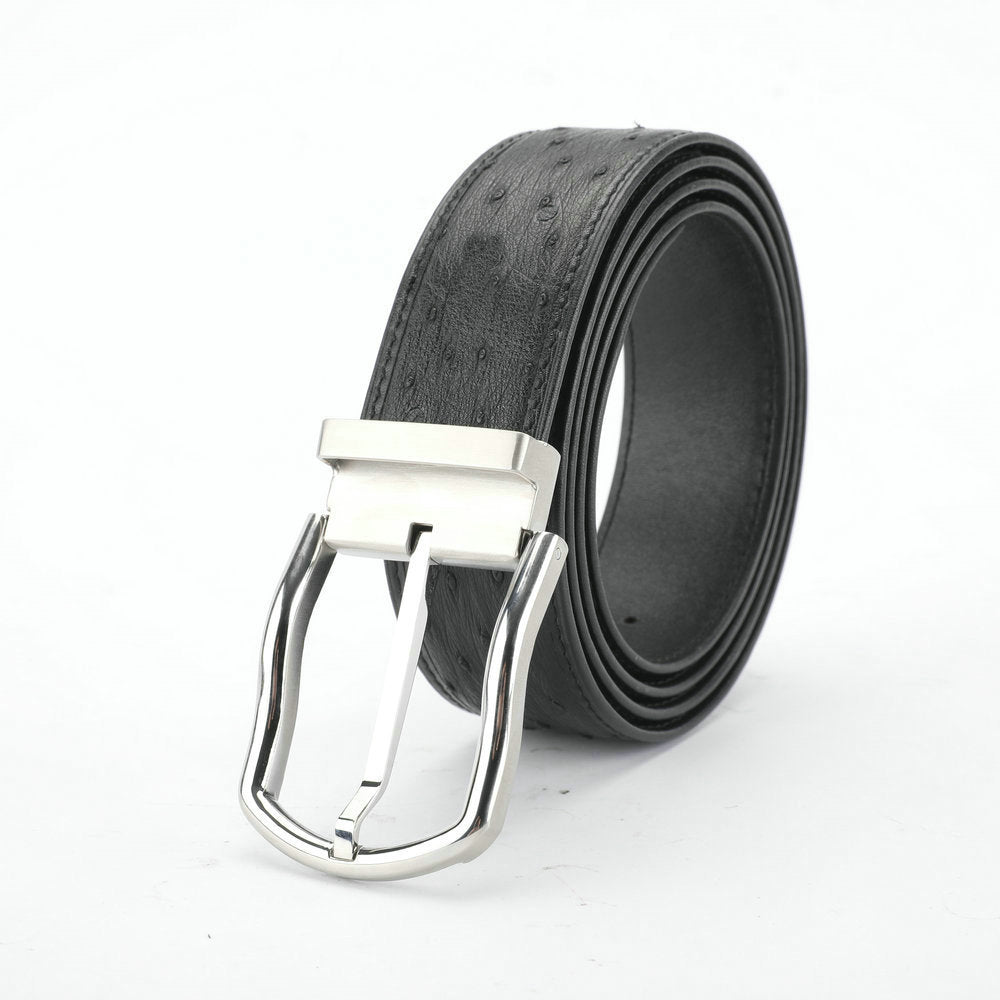 メンズベルト南アフリカ ダチョウの皮 本革製 高品質 おしゃれカジュアル男性用ベルト