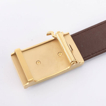 メンズベルト シャムワニ皮 本革製高品質 自動バックルカジュアル