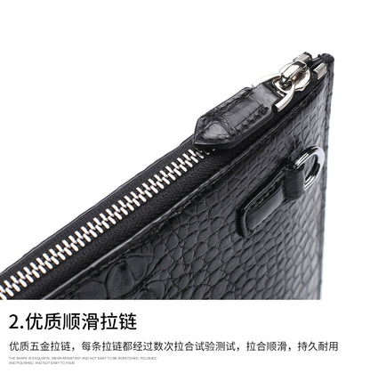 Siamese Crocodile Skin Men's Bag Genuine Leather Business Casual Handbag 