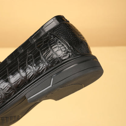 新型メンズ革靴ワニ皮本革モカシンビジネスカジュアル正装シューズ