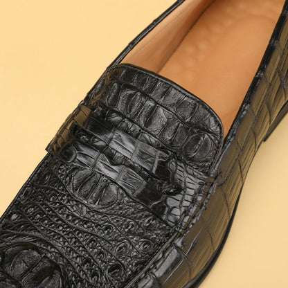 新型メンズ革靴ワニ皮本革モカシンビジネスカジュアル正装シューズ