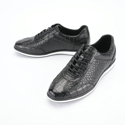 ワニ皮本革 メンズ靴 職場ビジネス スポーツカジュアルシューズ