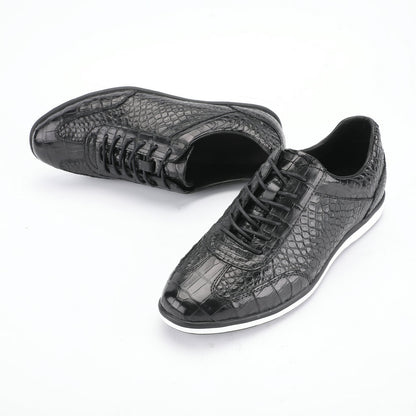 ワニ皮本革 メンズ靴 職場ビジネス スポーツカジュアルシューズ