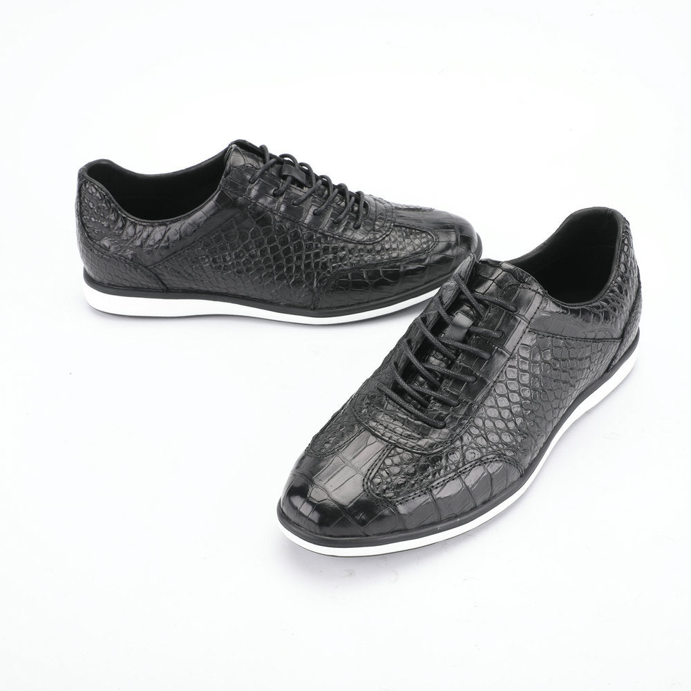 ワニ皮本革 メンズ靴 職場ビジネス スポーツカジュアルシューズ