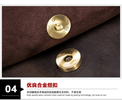 メンズショルダーバッグ 牛皮本革製 高品質 ヴィンテージ 大容量 男性斜めがけバッグ ブリーフケース