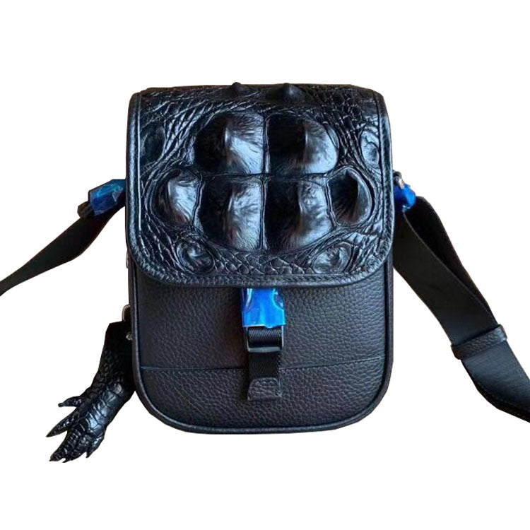 Men's Shoulder Bag Crocodile Skin Skull Skin Genuine Leather Casual Fashion Large Capacity Men's Crossbody Bag