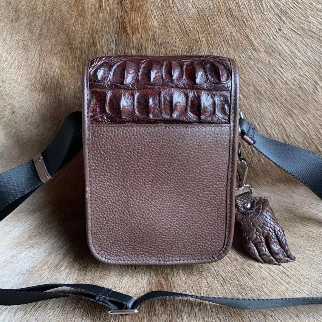 Men's Shoulder Bag Crocodile Skin Skull Skin Genuine Leather Casual Fashion Large Capacity Men's Crossbody Bag