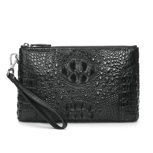 Siamese Crocodile Skin Handbag Genuine Leather Business Casual Men's Bag 