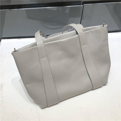 ジッパーバッグカジュアルショルダーバッグ大容量牛革レディースバッグ本革トートバッグ斜めショルダーバッグ