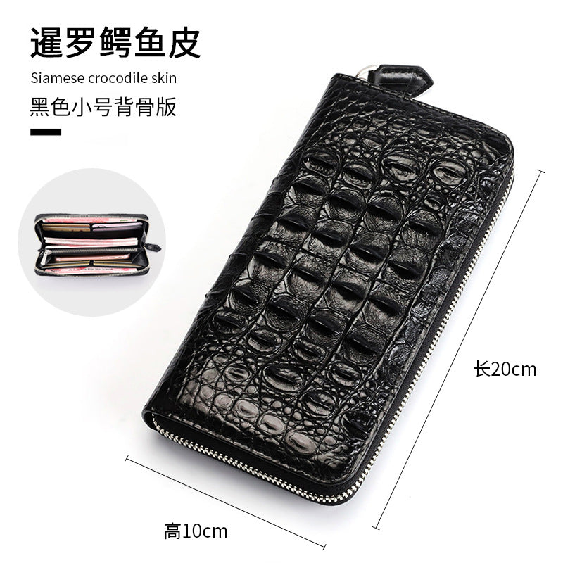 Siamese crocodile skin men's long wallet genuine leather wallet large capacity wallet 