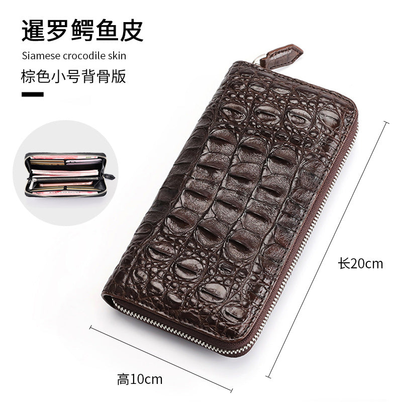 Siamese crocodile skin men's long wallet genuine leather wallet large capacity wallet 