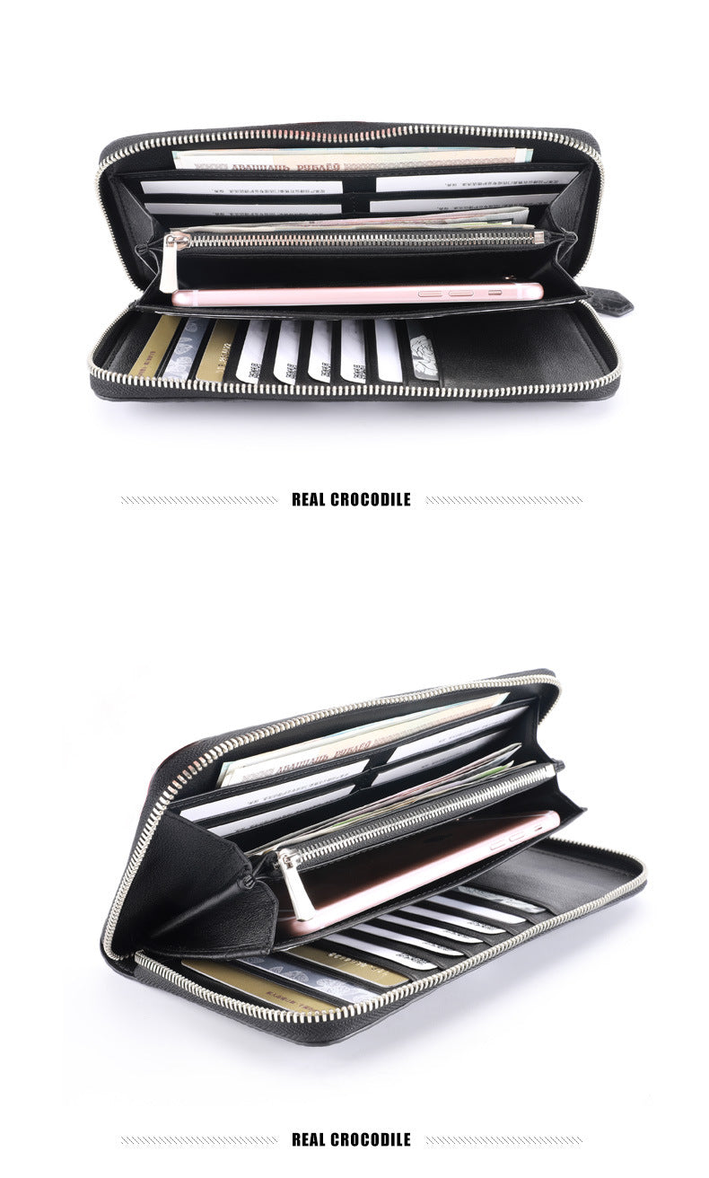 新型ワニ腹の皮本革長財布 メンズ財布ビジネス カジュアルメンズハンドバッグ