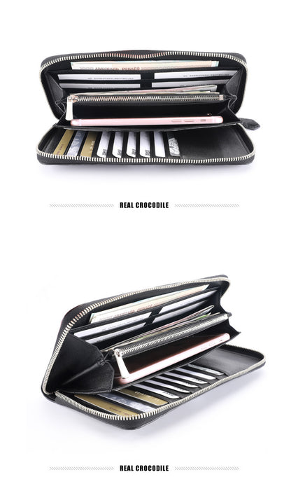 新型ワニ腹の皮本革長財布 メンズ財布ビジネス カジュアルメンズハンドバッグ