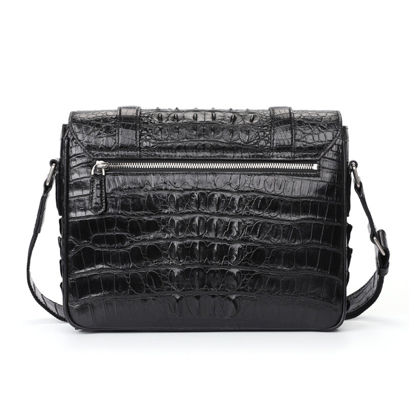 New Crocodile Skin Men's Cambridge Bag Genuine Leather High Quality Luxury Casual Business Crossbody Bag Shoulder Bag 