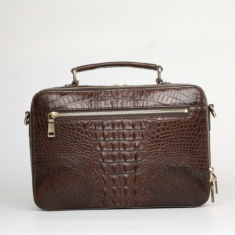 新品シャムワニ皮 メンズバッグ 本革 おしゃれ 通勤ビジネスバッグ 多機能ショルダーバッグ 斜めがけバッグ ハンドバッグ