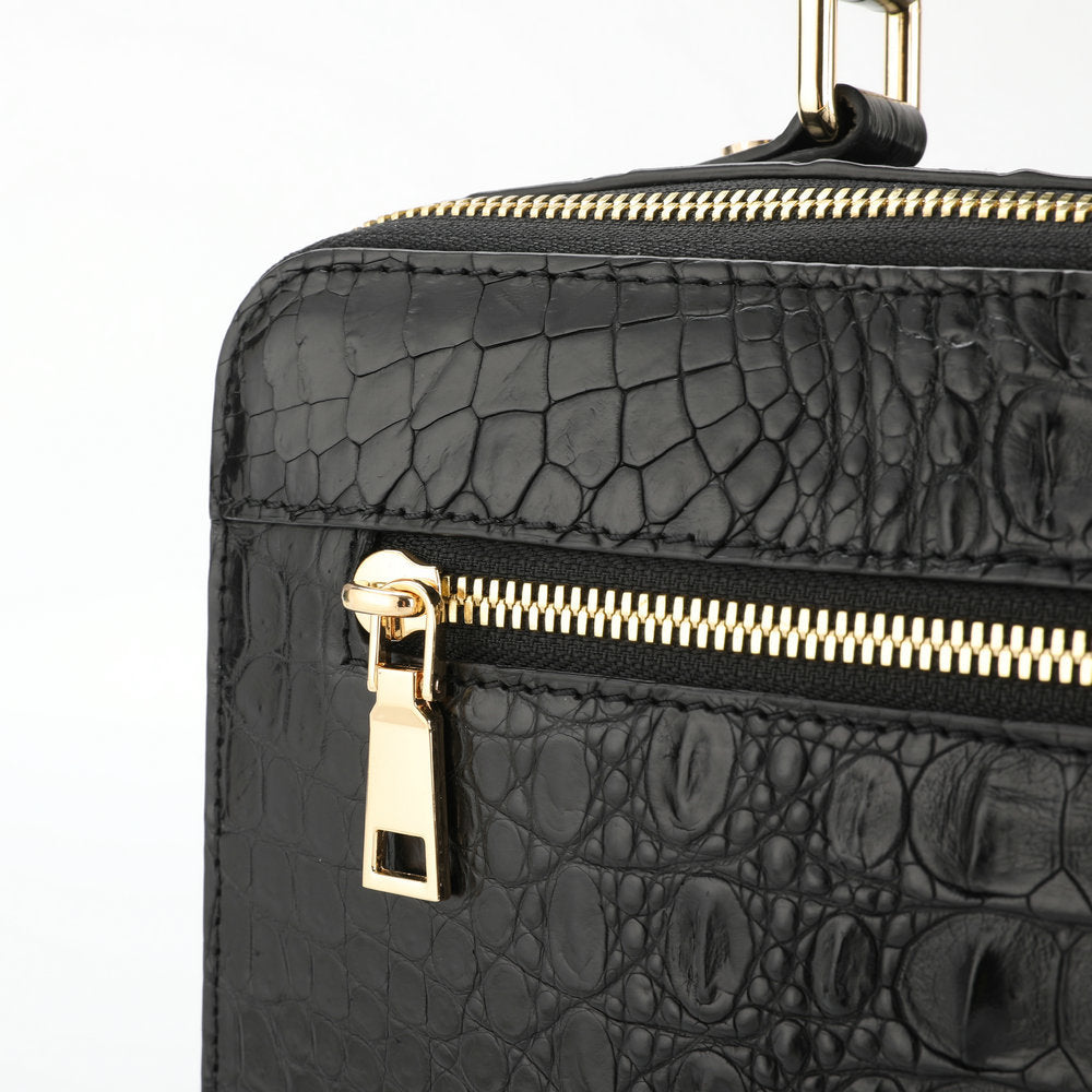 新品シャムワニ皮 メンズバッグ 本革 おしゃれ 通勤ビジネスバッグ 多機能ショルダーバッグ 斜めがけバッグ ハンドバッグ